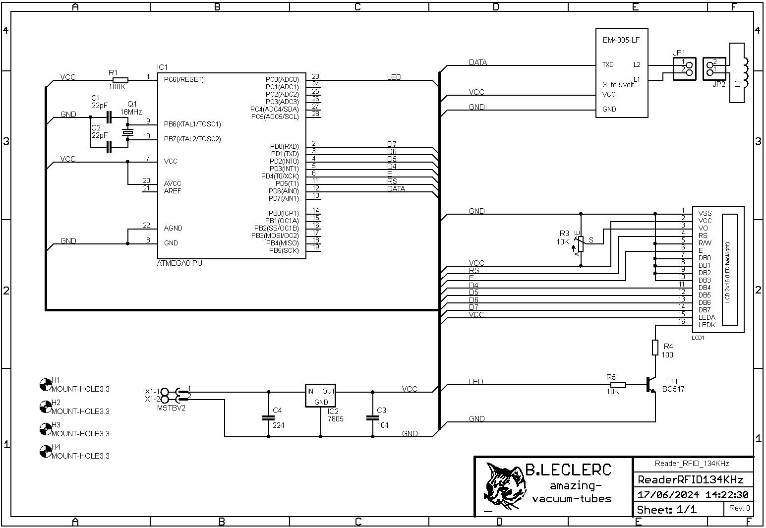 Reader rfid134khz sch